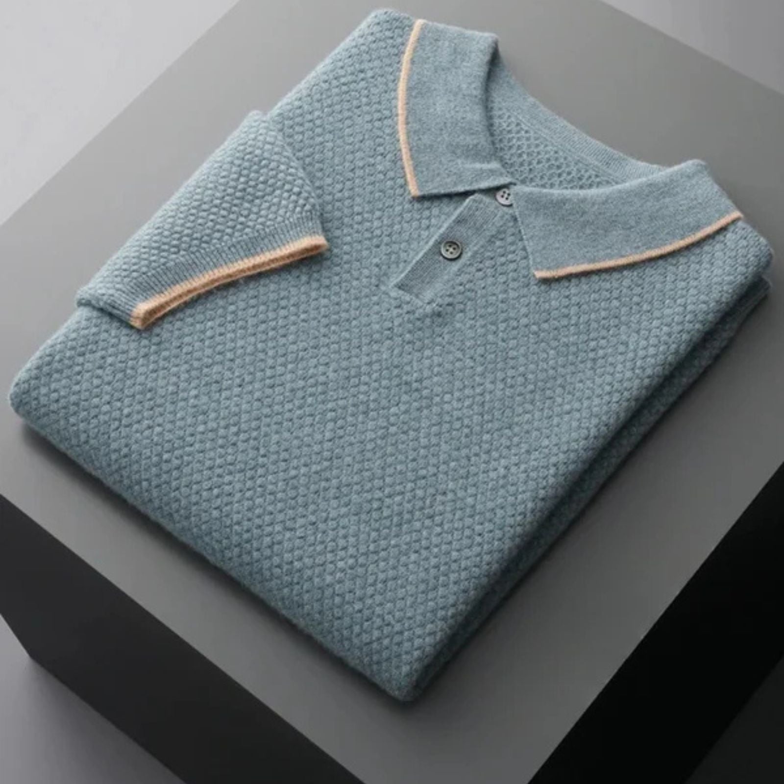 The Capri Cashmere Two-Tone Polo