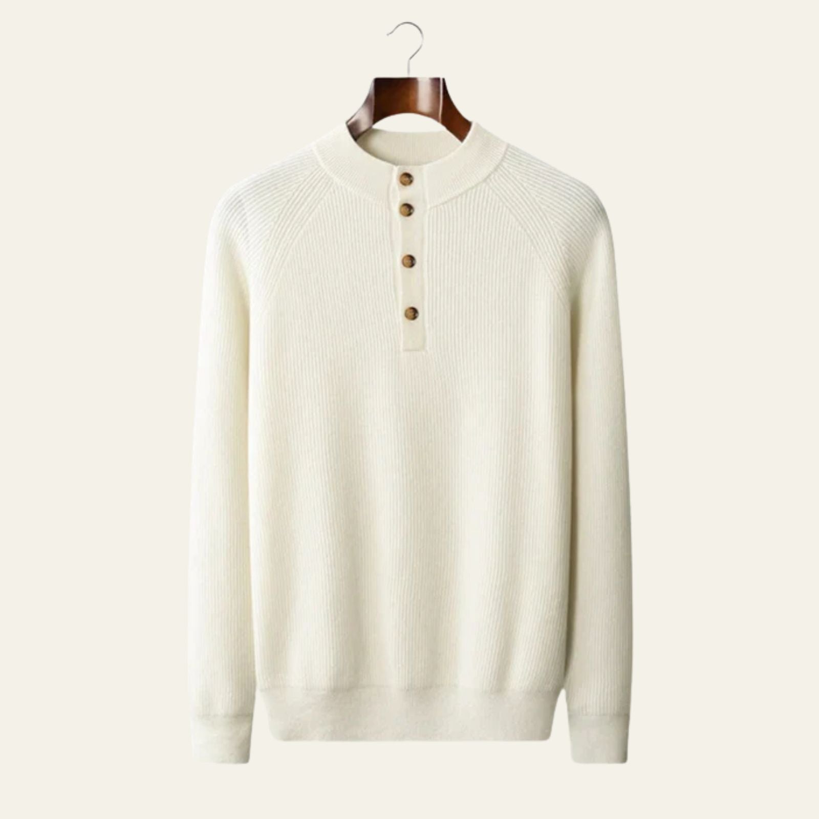 The Geneva Cashmere Button Sweater