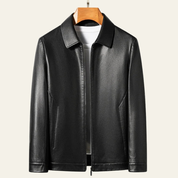 The Turin Leather Polo Jacket