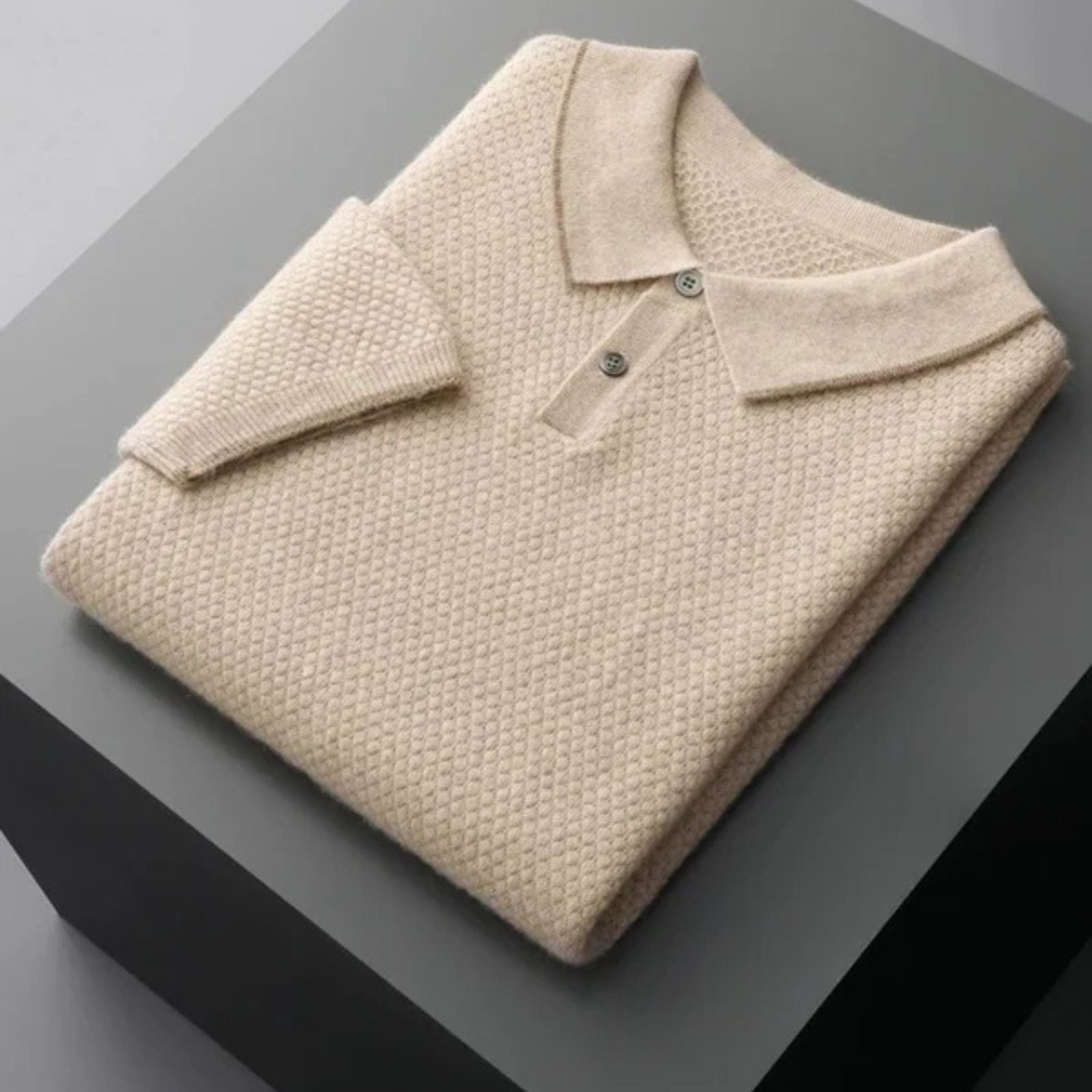 The Capri Cashmere Two-Tone Polo