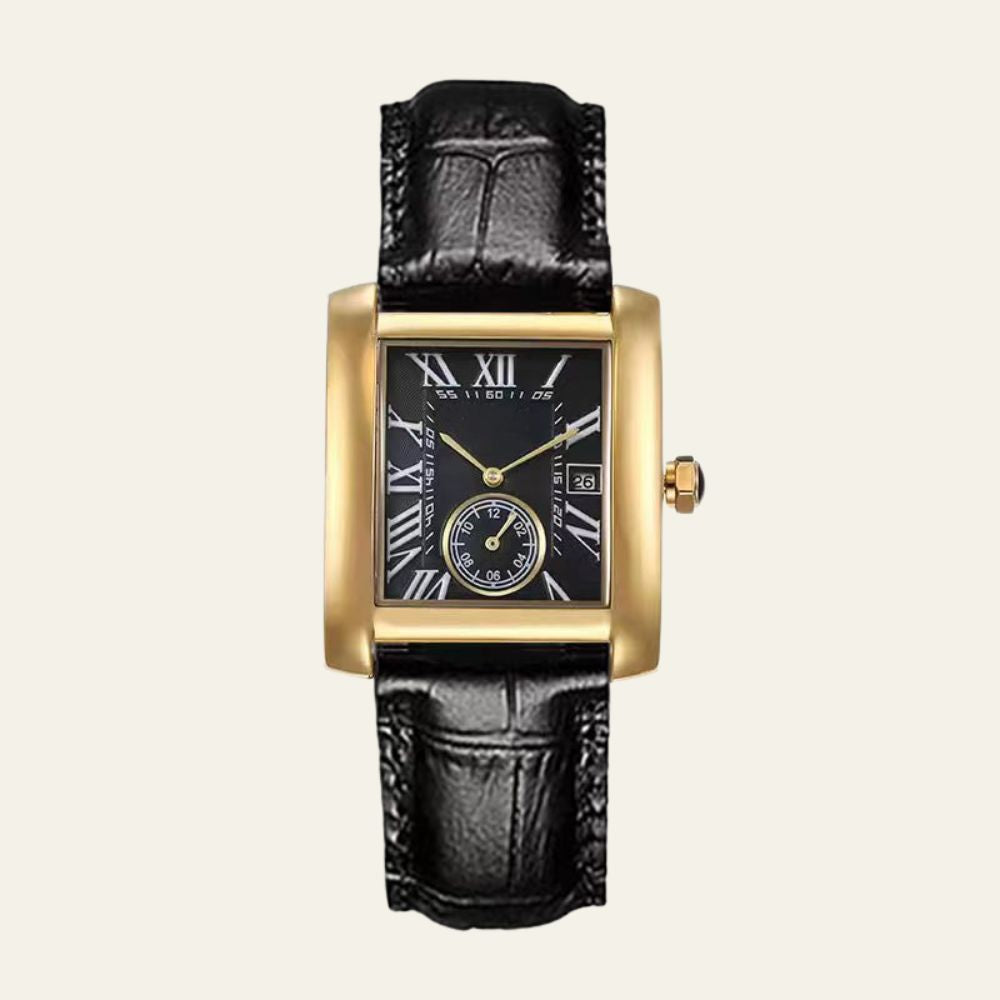 The Vienna Leather Rectangular Watch