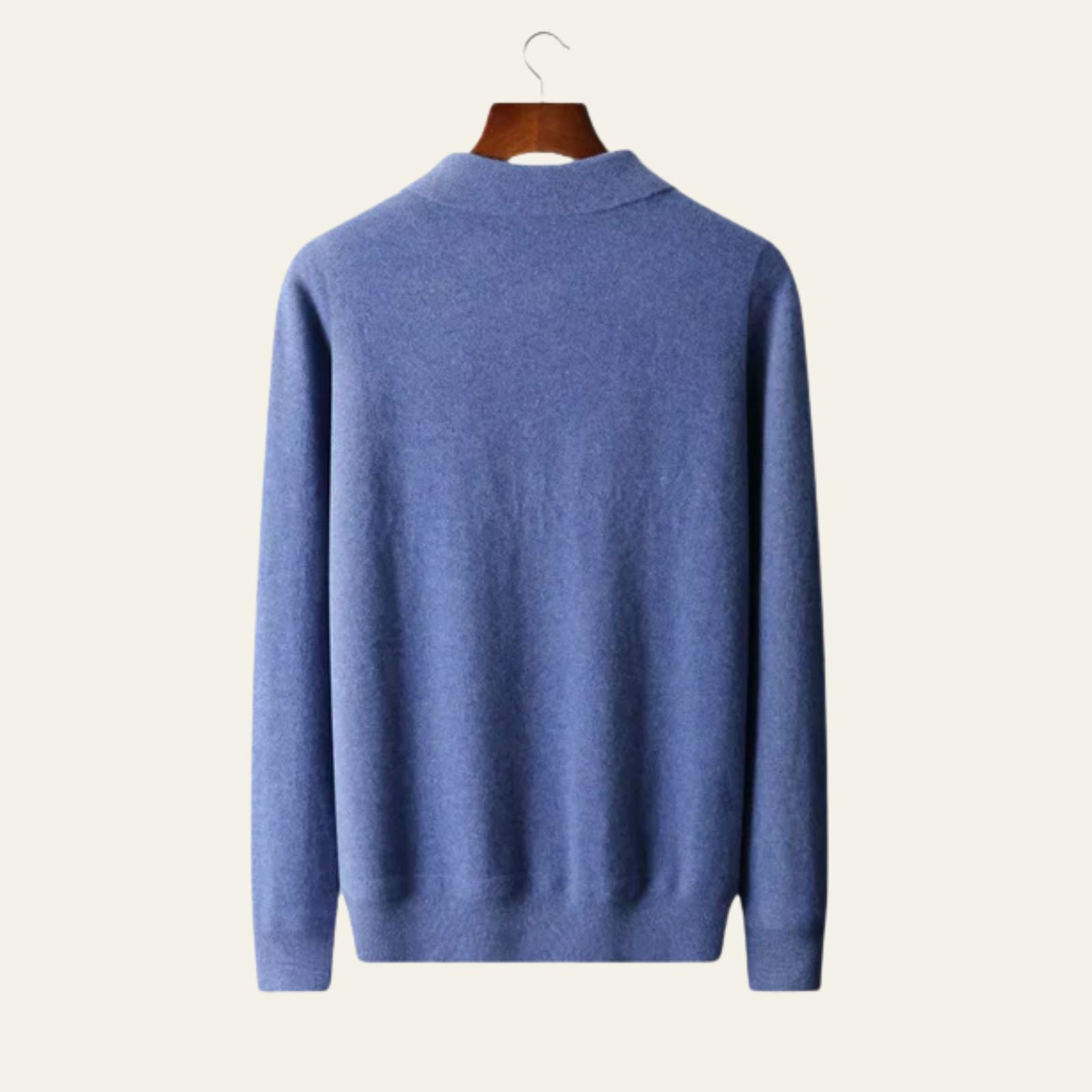 The Vienna Merino Wool Quarter Zip Polo