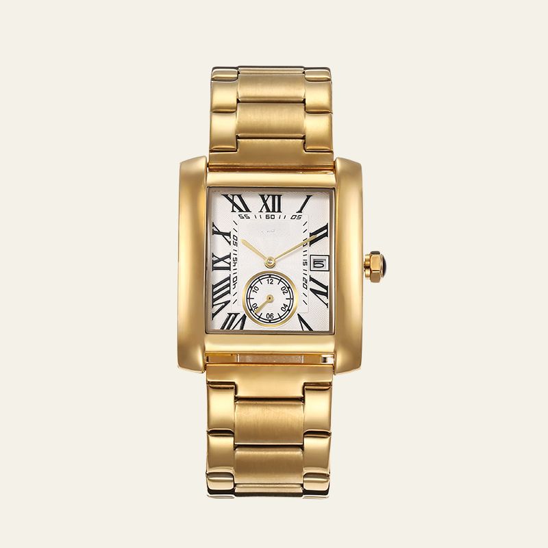 The Geneva Stainless Steel Rectangular Watch
