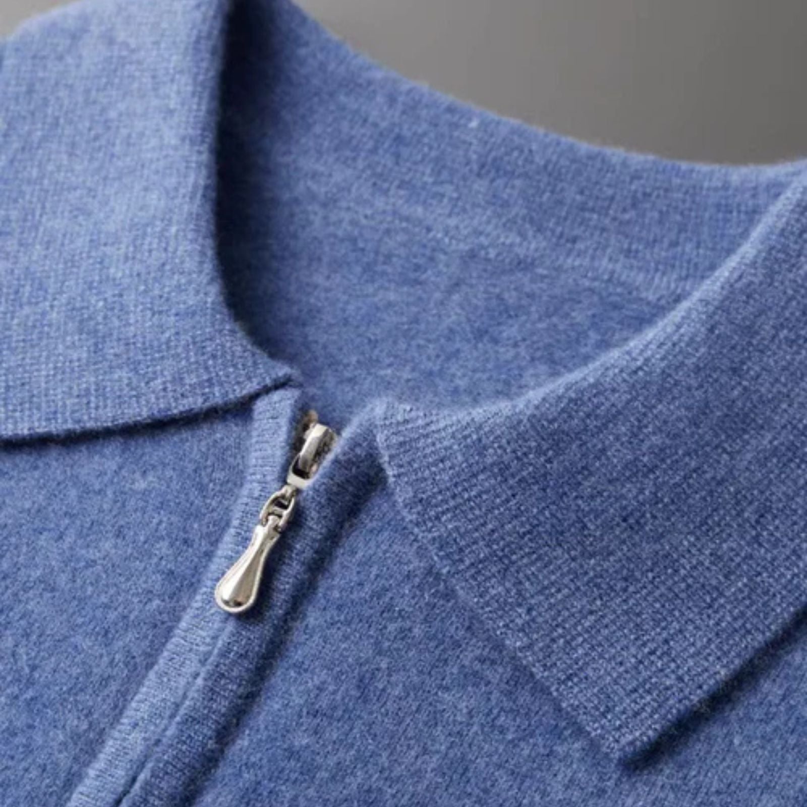 The Vienna Merino Wool Quarter Zip Polo