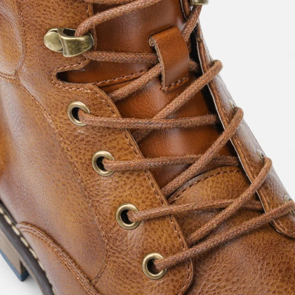 Men’s Lace-Up Boots | Vegan Leather Ankle Shoes