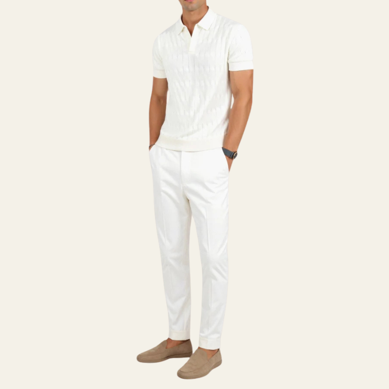 The Portofino Textured Knit Polo