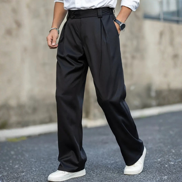 Men’s Pleated Trousers | Relaxed Fit Tailored Pants