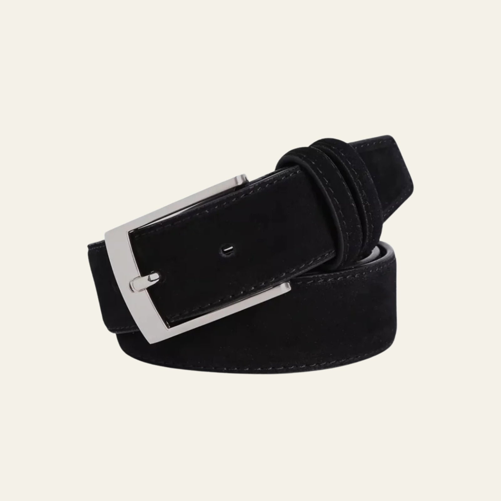 The Amalfi Suede Belt Black