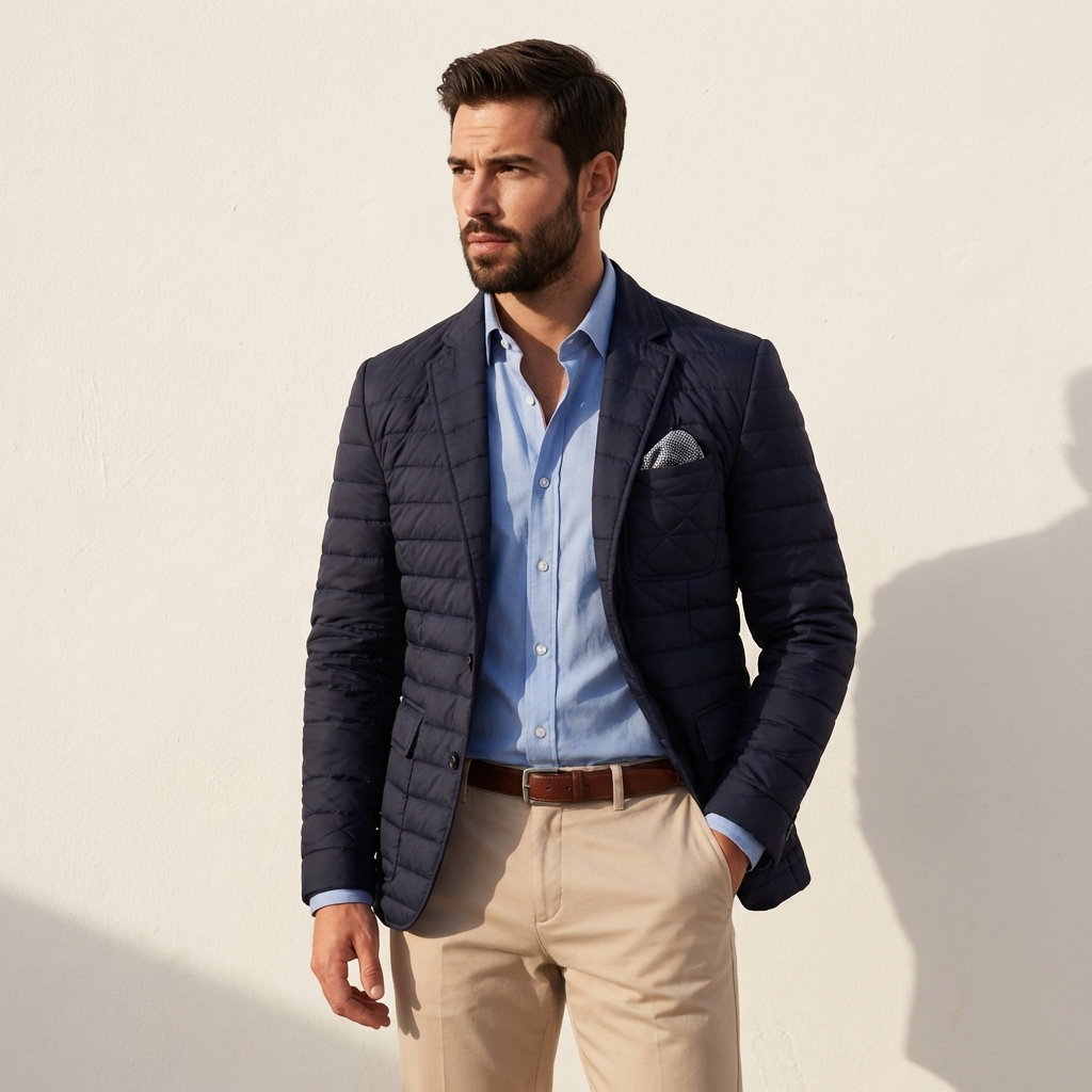 MEN’S BLAZER | QUILTED | COTTON BLEND | PUFFER