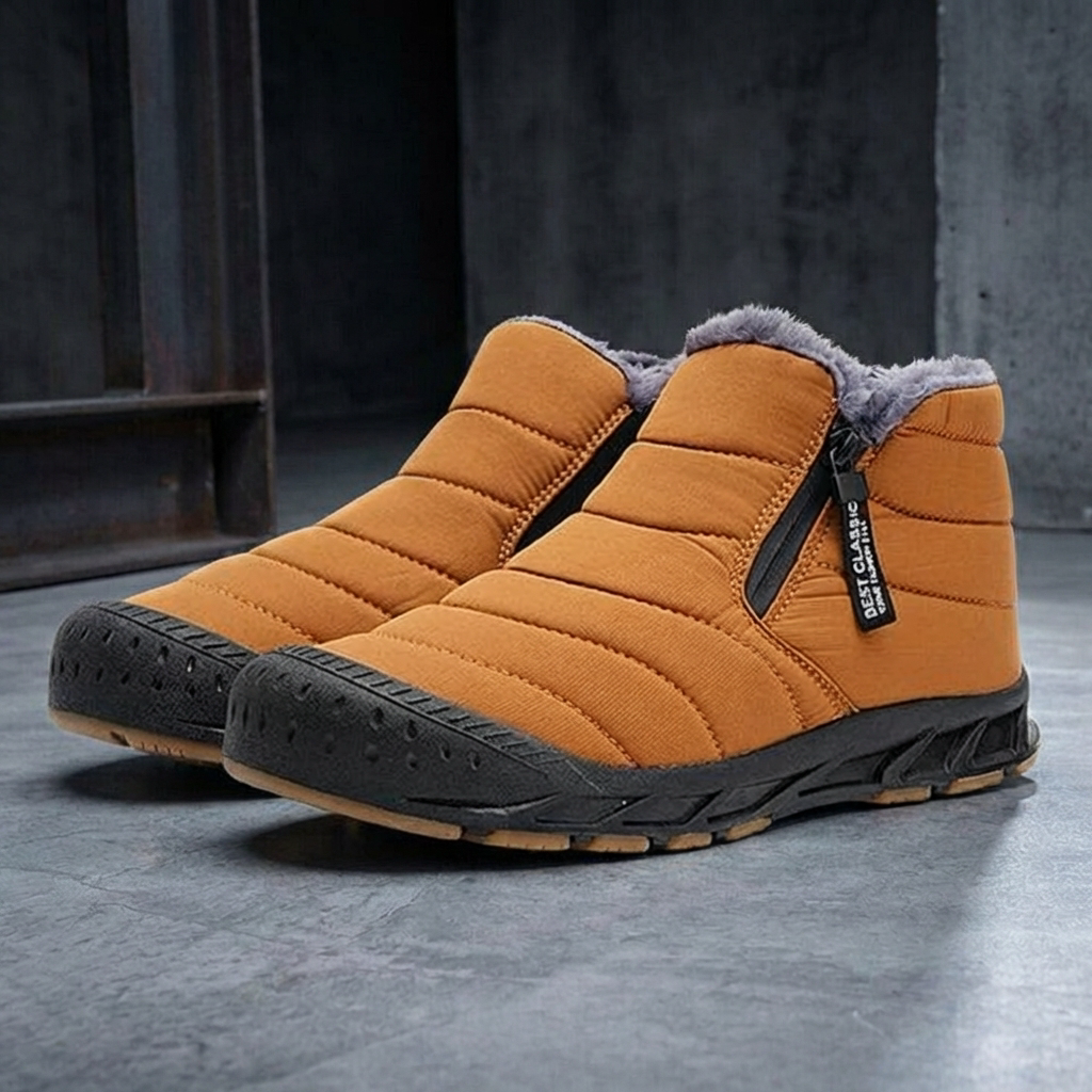 MEN’S BOOTS | QUILTED | FAUX-FUR LINED | SLIP-ON