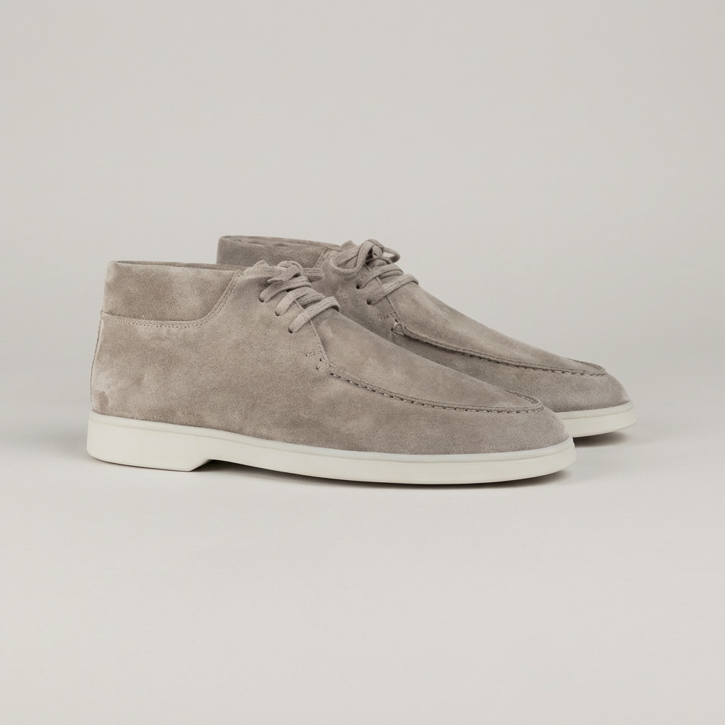 MEN’S BOOTS | DESERT | VEGAN SUEDE | LIGHT GREY