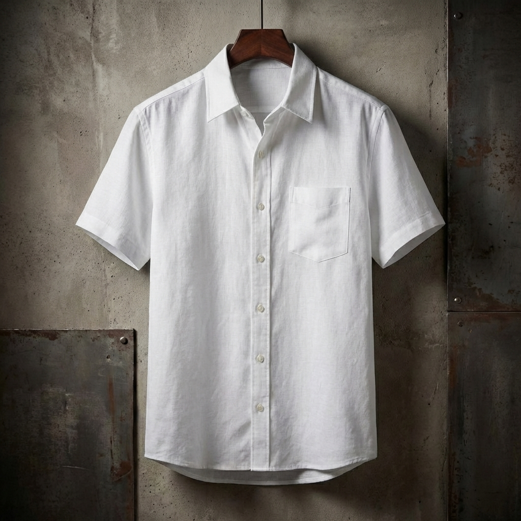 Men’s Button-Front Short-Sleeve Shirt | Chest Pocket