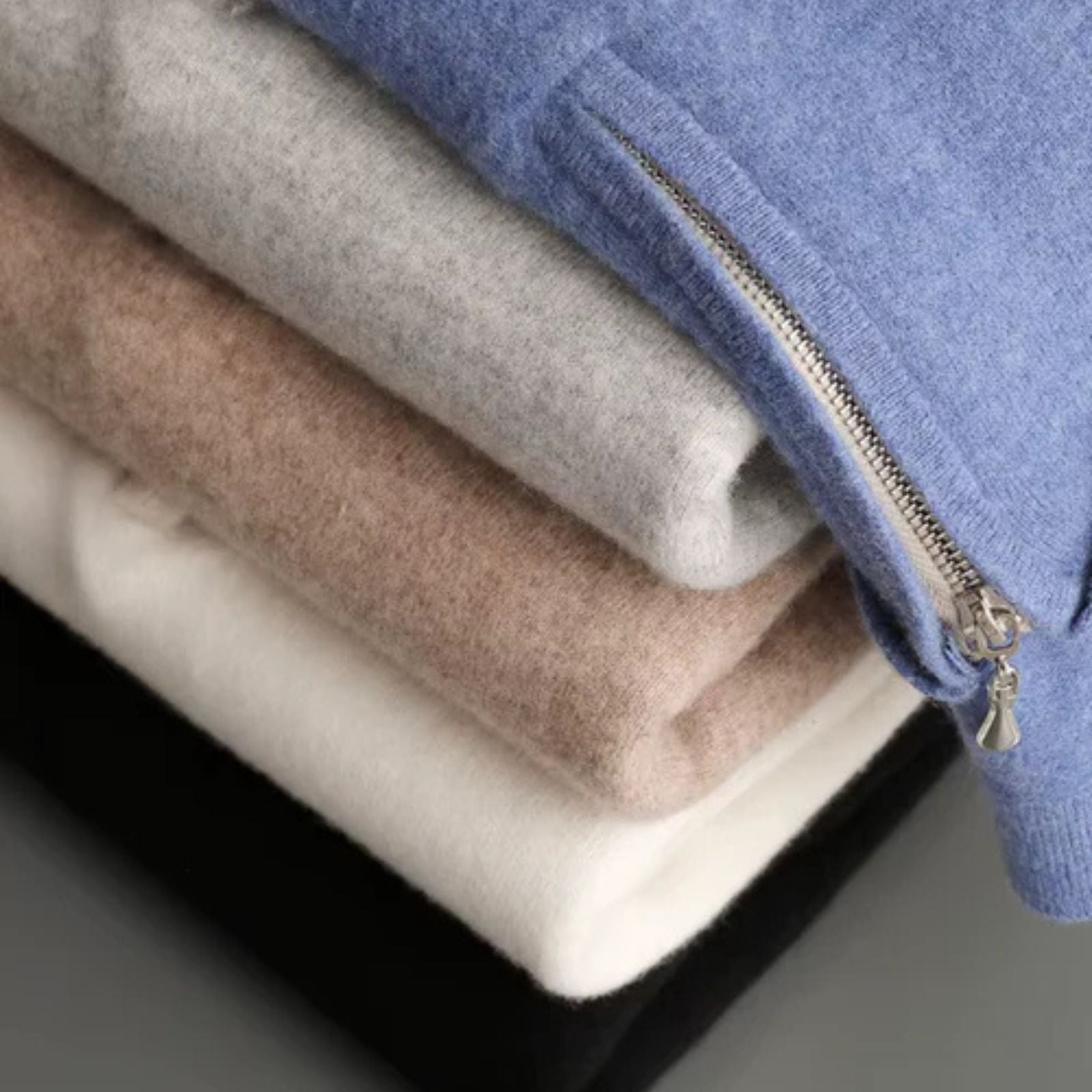 The Vienna Merino Wool Quarter Zip Polo