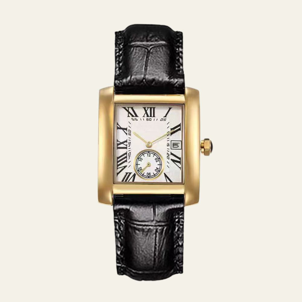 The Vienna Leather Rectangular Watch
