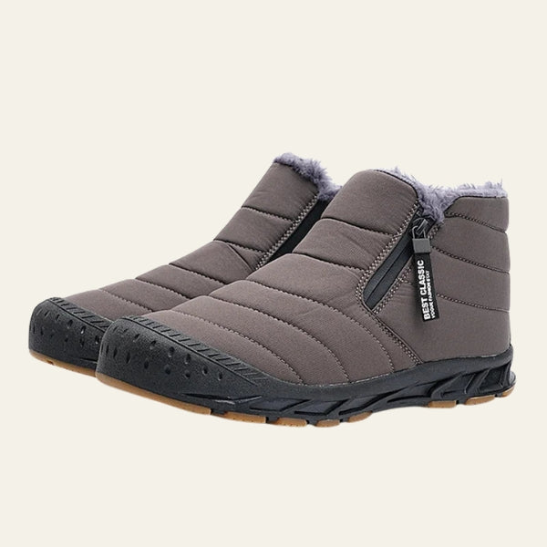 Quilted Winter Boots | Faux-Fur Lined Slip-On Synthetic Shoes