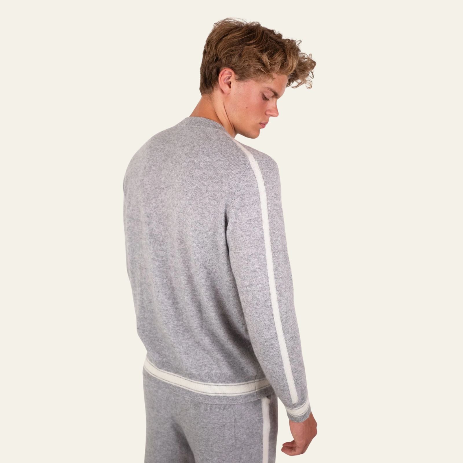 Men’s Wool Blend Lounge Set – Top & Trousers