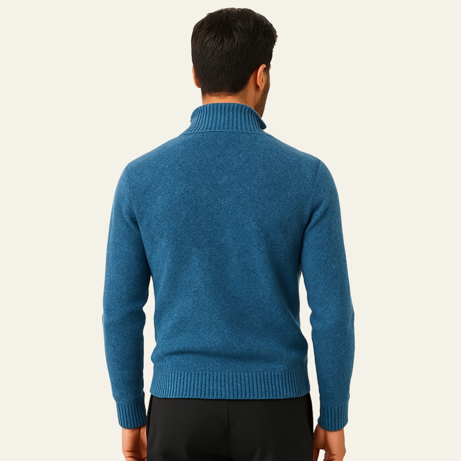 The Marseille Textured Quarter Zip Sweater
