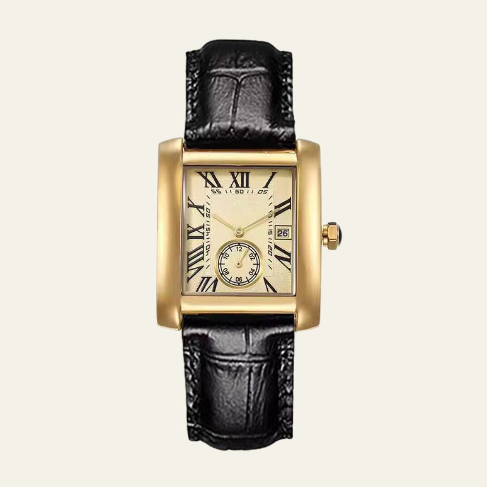 The Vienna Leather Rectangular Watch