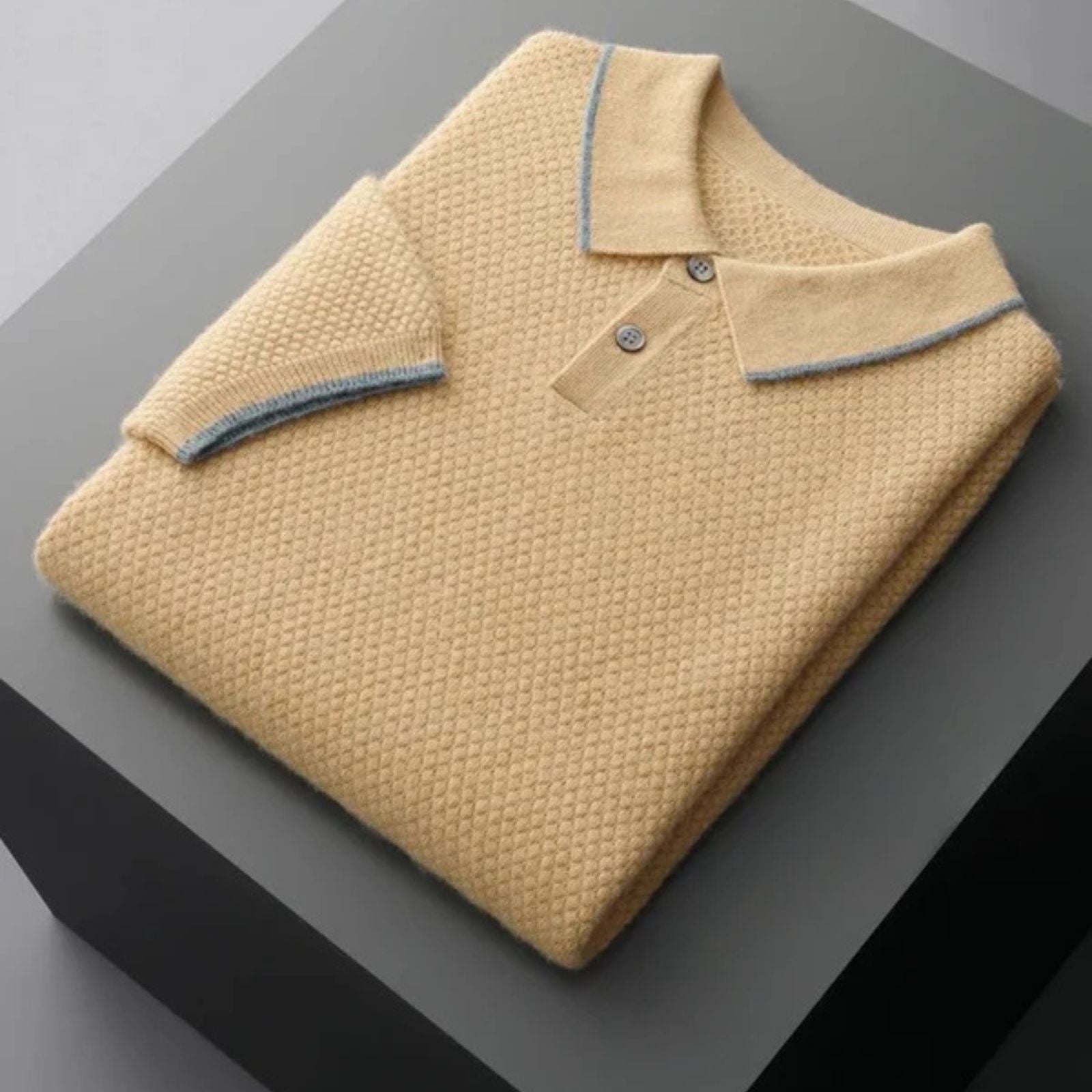 The Capri Cashmere Two-Tone Polo