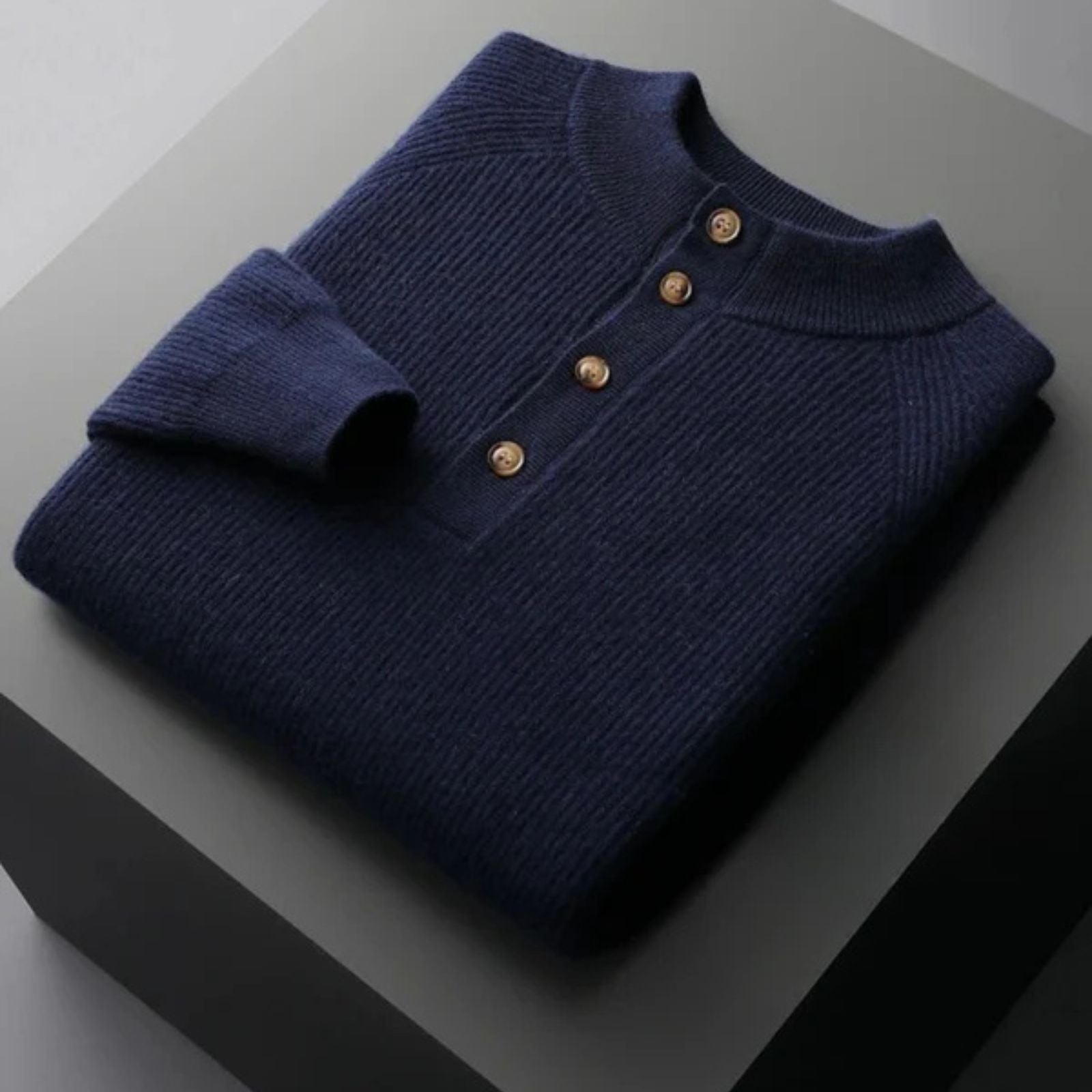 The Geneva Cashmere Button Sweater