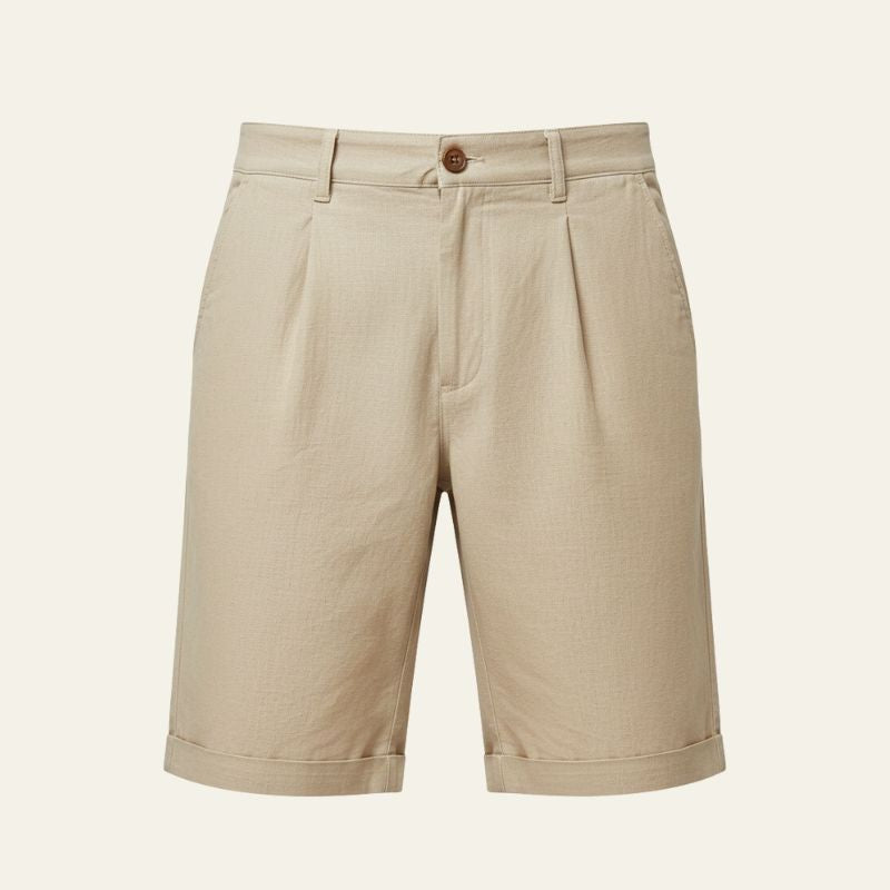 Men’s Button Closure Tailored Shorts | Relaxed Fit Woven Shorts