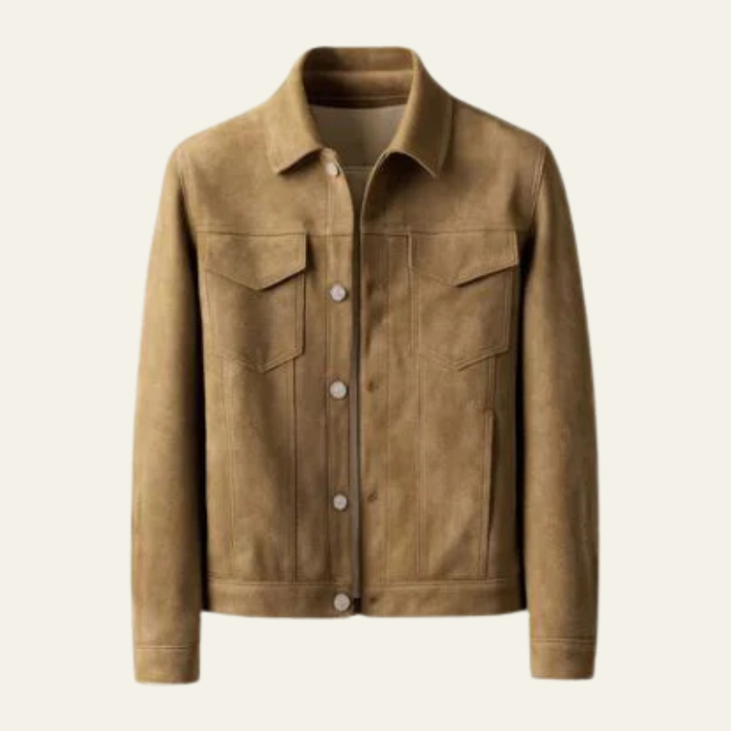 The Vienna Stretch Suede Lapel Jacket