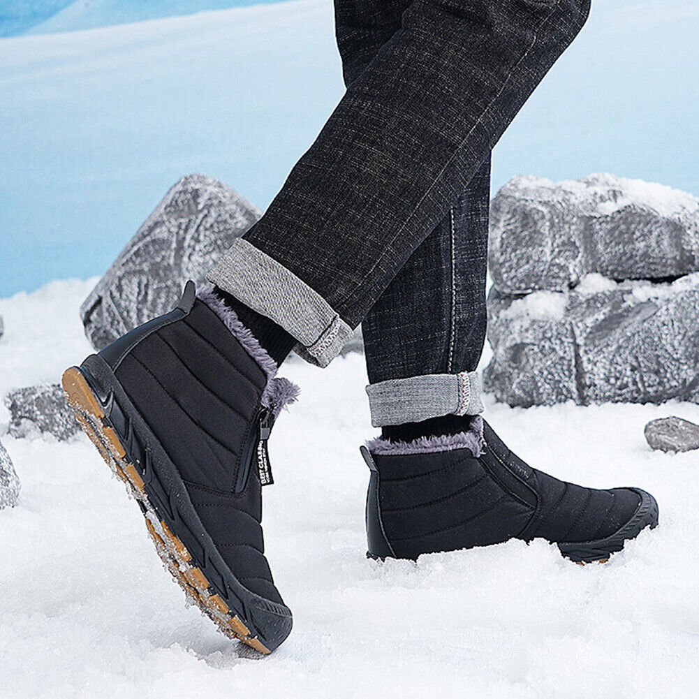 Quilted Winter Boots | Faux-Fur Lined Slip-On Synthetic Shoes